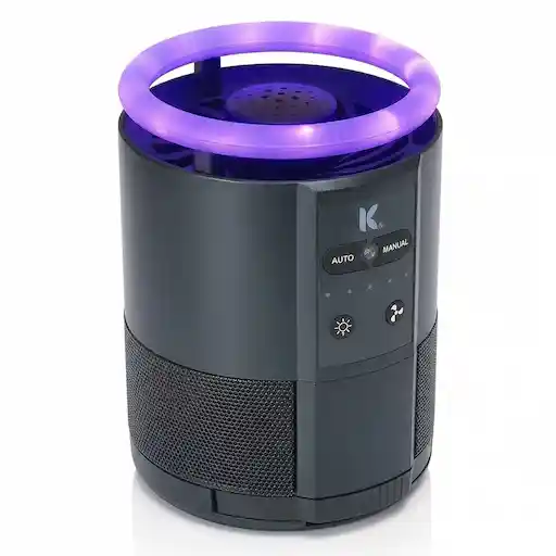 Katchy Duo indoor flying insect trap with UV ring light and scent pod in black